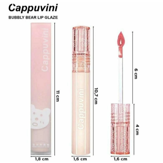 LIPSTICK CAPPUVINI PINK BEAR 6 VARIAN WARNA WATERPROOF - Gambar 3