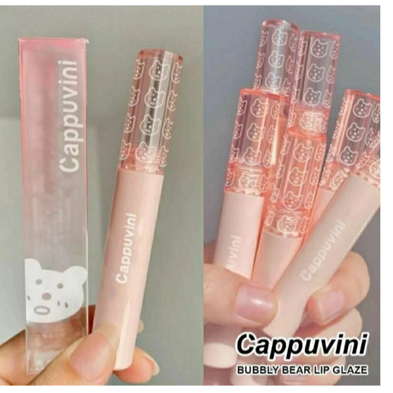 LIPSTICK CAPPUVINI PINK BEAR 6 VARIAN WARNA WATERPROOF - Gambar 2