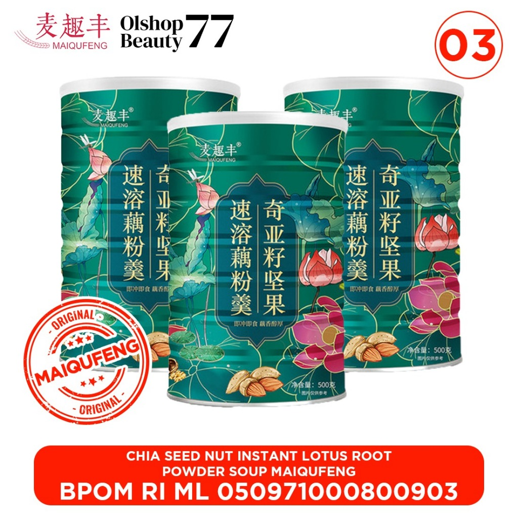 OUFEN LOTUS ROOT POWDER BUBUK AKAR TERATAI ORI 100% MAKANAN DIET SUDAH BPOM /FRUIT LOTUS ROOT / WHITE FUNGUS,RED DATES AND LOTUS /CHIA SEED NUT INSTAN LOTUS ROOT / PITAYA NUT /OSMANTHIC NUT LOTUS ROOT/ROSE NUT AND LOTUS ROOT - Gambar 4