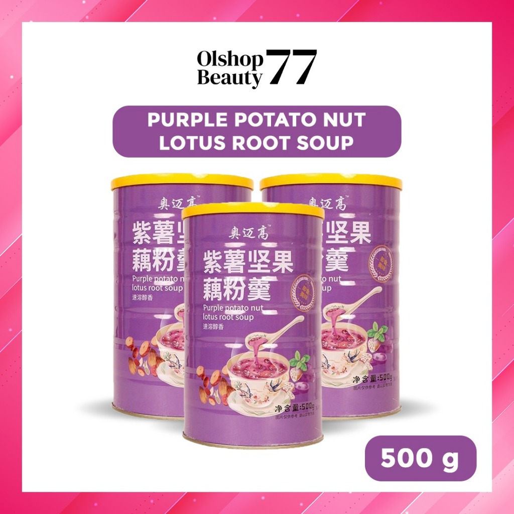 OUFEN LOTUS ROOT POWDER BUBUK AKAR TERATAI ORI 100% SUDAH BPOM / PURPLE POTATO NUT LOTUS ROOT SOUP/ROSE CHIA SEED NUT/PUERARIA YAM CORN/GOLD COLLAGEN LOTUS ROOT ROSE NUT - Gambar 5
