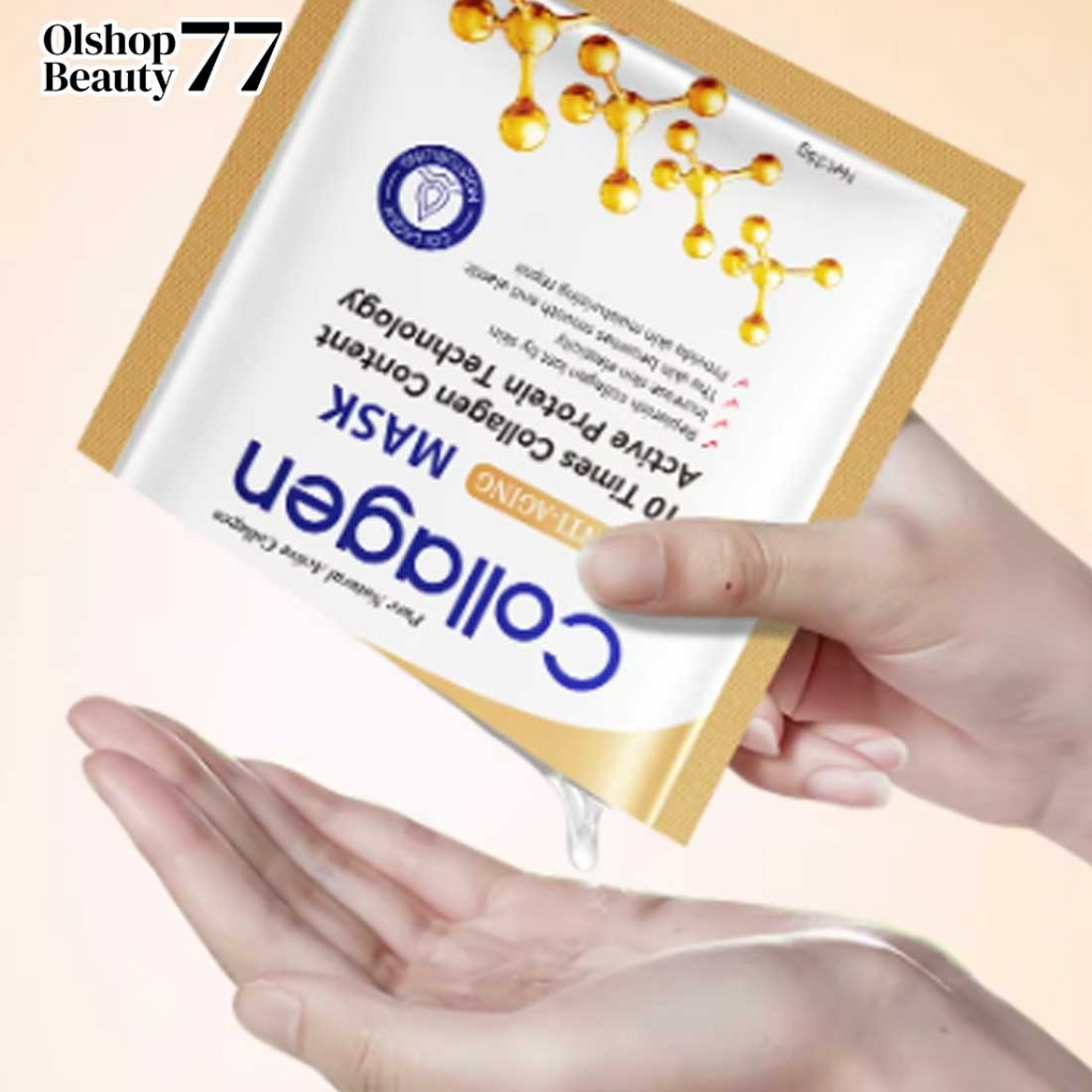 MASKER COLLAGEN SADOER PELEMBAP WAJAH MENCERAH WAJAH ANTI PENUAAN MASK PURE NATURAL ACTIVE - Gambar 2