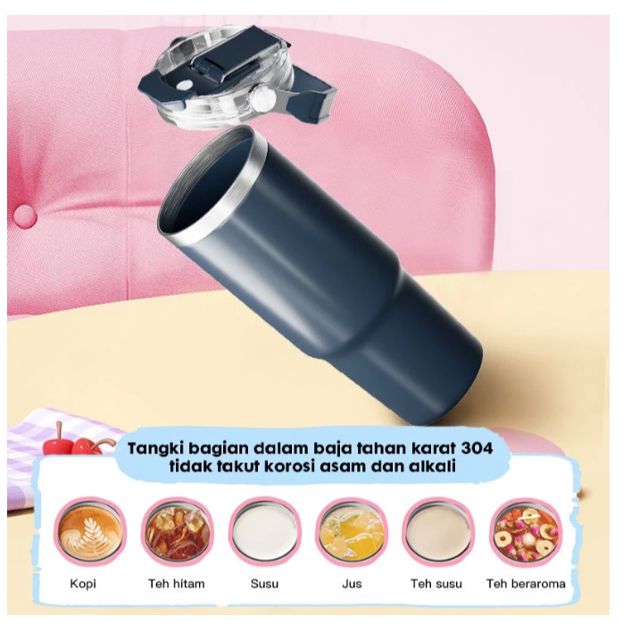 PROMO TUMBLER STANLESS MUG 900ML TERMOS TUMBLER VACUUMI INSULAR BOTOL MINUM PREMIUM TAHAN PANAS DAN DINGIN - Gambar 6