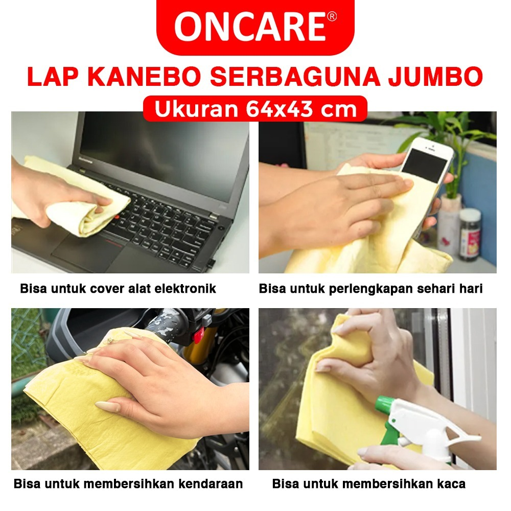 LAP KANEBO ONECARE JUMBO SERBA GUNA BAHAN PREMIUM TEBAL DAYA TAHAN SERAP AIR TINGGI 100% ORIGINAL - Gambar 4