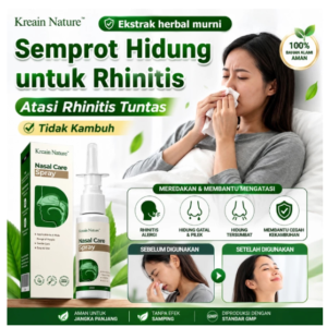 KREAIN NATURE NASAL SPRAY - BANTU MERINGANKAN HIDUNG TERSUMBAT BERSIN BERSIN PILEK