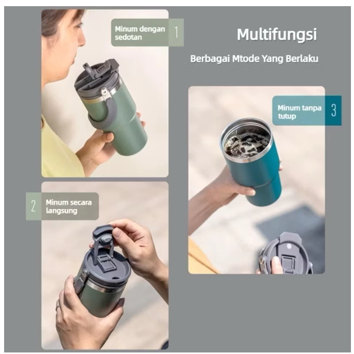 PROMO TUMBLER STANLESS MUG 900ML TERMOS TUMBLER VACUUMI INSULAR BOTOL MINUM PREMIUM TAHAN PANAS DAN DINGIN - Gambar 4