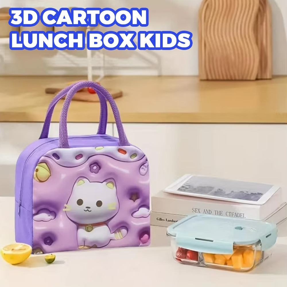 KODE - B TAS BEKAL LUNCH BOX KIDS ANAK BERANAKA VARAIAN GAMBAR PENAHAN DINGIN DAN PANAS (KT02 & KT03) - Gambar 8