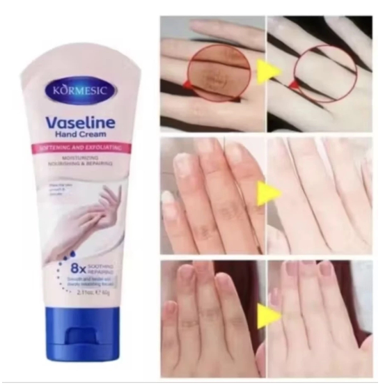 100% ORIGINAL VASELINE HAND CREAM PELEMBAB KULIT MENCERAHKAN KULIT ANTI KERUT 60 GRAM - Gambar 4