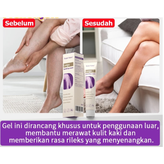 KREAIN NATURE GEL CREAM KAKI MENGOBATI PEGEL KESEMUTAN CREAM HERBAL CEPAT MERESAP NYAMAN - Gambar 3