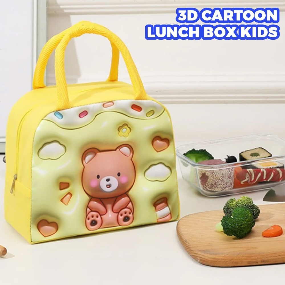 KODE - B TAS BEKAL LUNCH BOX KIDS ANAK BERANAKA VARAIAN GAMBAR PENAHAN DINGIN DAN PANAS (KT02 & KT03) - Gambar 6