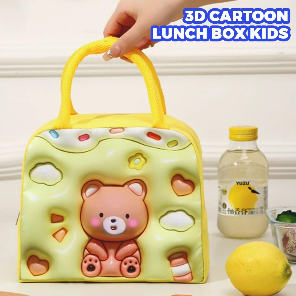 KODE - B TAS BEKAL LUNCH BOX KIDS ANAK BERANAKA VARAIAN GAMBAR PENAHAN DINGIN DAN PANAS (KT02 & KT03) - Gambar 7