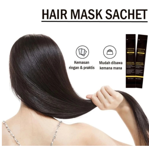 HAIR MASK CINDYNAL MASKER RAMBUT SACHET 10ML TREATMENT PELURUS RAMBUT AMPUH - Gambar 4