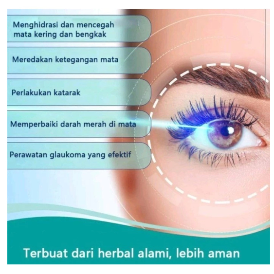 YEHUANGSU OBAT MATA TETES ORIGINAL MENGATASI MATA GATAL MATA MERAH MATA BERAIR MATA MINUS PENGLIHATAN BURAM 13ML - Gambar 2
