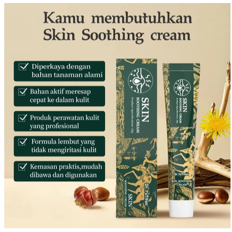 CREAM HERBAL DR.YUTITAN SKIN SOOTHING CREAM PEREDA IRITASI GATAL GATAL ALERI KULIT MERAH DAN UNTUK AREA SENSITIF - Gambar 3