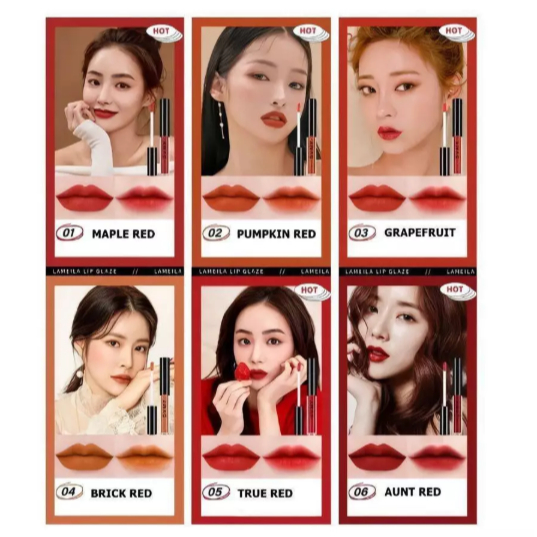 SVMY LIQUID LIPSTICK SHINY 1063 GLAMOUR LIP GLAZE LIPTINT TEKSTUR MATTE 6 WARNA - Gambar 4