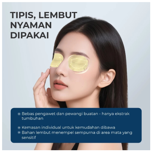 KREAIN NATURE EYE PATCH KOMPRES BAHAN HERBAL PERAWATAN MATA PANDANGAN BURAM MENYEGARKAN MATA LELAH DAN MATA MERAH - Gambar 6
