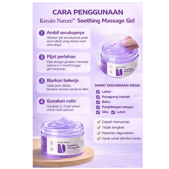 KREAIN NATURE CREAM PEREDA NYERI SENDI OTOT TUBUH BAHAN HERBAL, AMAN DIGUNAKAN UNTUK SEMUA UMUR 50GRAM - Gambar 3