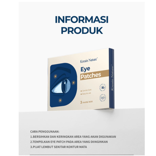 KREAIN NATURE EYE PATCH KOMPRES BAHAN HERBAL PERAWATAN MATA PANDANGAN BURAM MENYEGARKAN MATA LELAH DAN MATA MERAH - Gambar 5