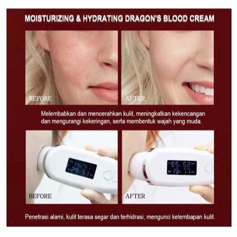 CREAM DRAGON BLOOD CREAM WAJAH ANTI PENUAAN ANTI KERUT MENCERAHKAN WAJAH MELEMBAPKAN 50 GRAM - Gambar 4