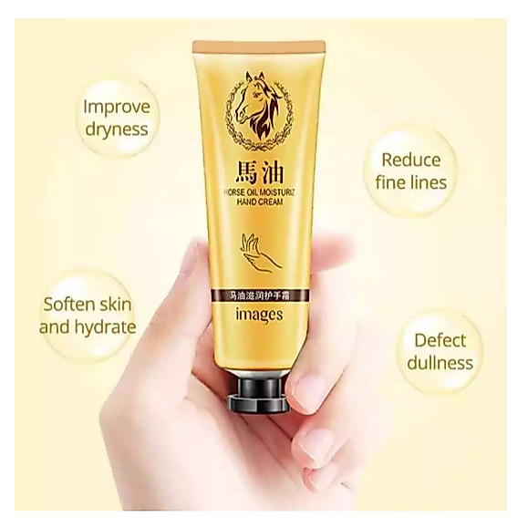 PAKET HEMAT IMAGES HAND CREAM HORSE OIL MELEMBABKAN KULIT TANGAN MENGATASI TANGAN PECAH PECAH DAN MENUTRISI KULIT - Gambar 2