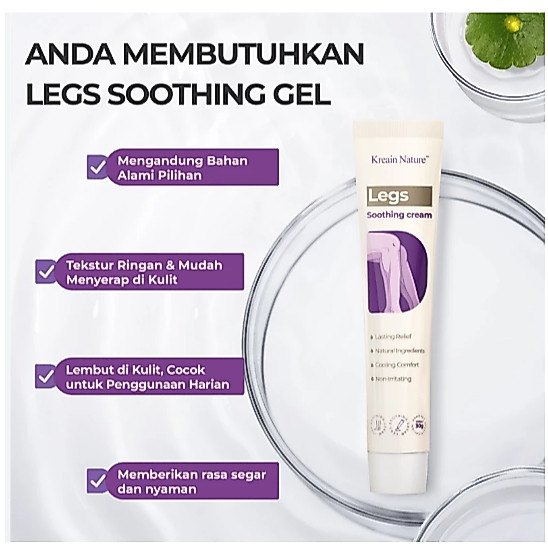 KREAIN NATURE GEL CREAM KAKI MENGOBATI PEGEL KESEMUTAN CREAM HERBAL CEPAT MERESAP NYAMAN - Gambar 7